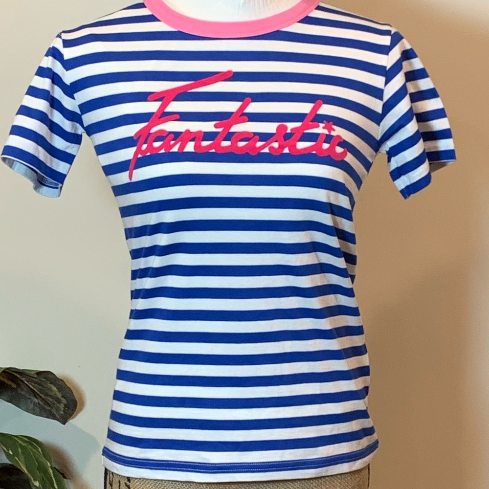 Maison Labiche Paris Striped Graphic Tee